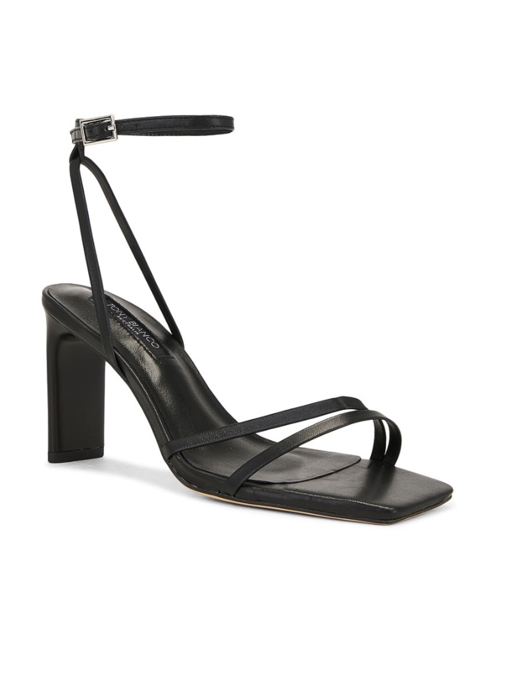 Tony Bianco Corso Strappy Heel Sandal Black Leather